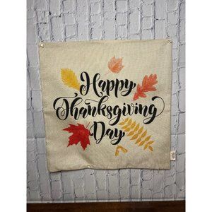 Happy Thanksgiving Day Fall Leaves Throw Pillow Cover Autumn